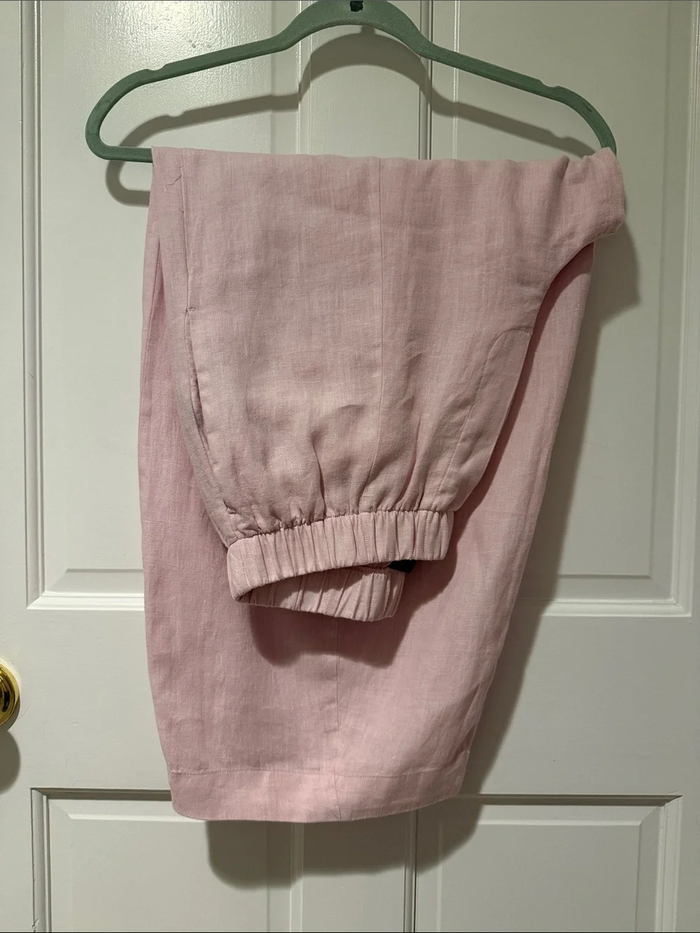 ZW Collection Zara Linen Barrel Pant in Light Mauve Pink